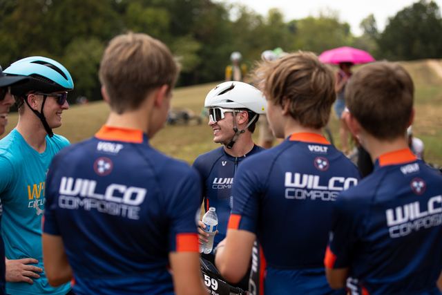 The huddle before staging