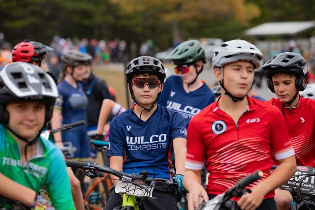 Staged and ready at the start line